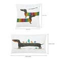 Owl Sausage Dog Color Cat Personality Print Super Silk Pillowcase for
