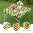 thumbnail image 4 of Multi Color Checkerboard Checkered Pattern Square Fitted Tablecloth with Elastic Edge,Square Table Cover,Washable Elastic Table Cover for Home Kitchen Party Decor 34"x34", 4 of 6