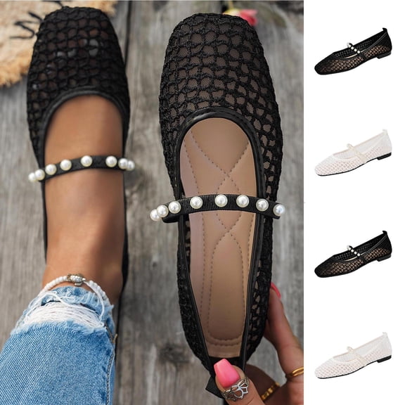 YHAJDS Women Slip On Flat Solid Color Closed Toe Dress Shoes for Work Casual Loafer Office Walking Flats