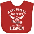 thumbnail image 3 of Inktastic Handpicked for Earth by My Pappy in Heaven with Angel Wings Boys or Girls Baby Bib, 3 of 4