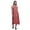 Dark Peach, variant on Bimba Bird Causal Long Backless Halter Neck Dress Women Printed Beach Dress-Large