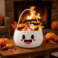 thumbnail image 7 of AZXY Halloween Baskets, Crochet Ghost Shaped Boo Basket, Trick or Treat Storage Tote for Girls Boys Women Adults, Decor Candy Organizer, Empty Halloween Gift Basket for Holiday Party Decor, 7 of 7