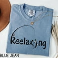 thumbnail image 2 of Unisex "Reelaxing" T-Shirt in Unique Vintage/Wash Style with Fishing Rod and Fish Design - The Perfect Item for Fishing Enthusiasts and Relaxation., 2 of 7
