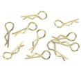 thumbnail image 1 of 10 Uds RC Car Shell Clip RShape Metal Body Clips pines para 1/5 1/6 1/8 1/10 RC Car (oro), 1 of 8