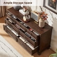 thumbnail image 6 of Joaxswe 4 Piece Bedroom Dresser Set, 6/7 Drawer Dresser and 2 Drawers Nightstand with Charging Station Set of 2, Walnut, 6 of 9