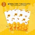 thumbnail image 7 of 3 Pack Bee Tablecloths, Honey Bee Decorative Plastic Table Cover for Birthday Baby Shower Garden Party Decor Supplies - 87 x 51 inch, 7 of 7