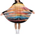 thumbnail image 3 of Retro Car Sunset Clouds Blanket Oversized Wearable Hooded Blanket Warm Throw Blanket Buttons Sweatshirt For Women Men Teens Flannel, 3 of 8