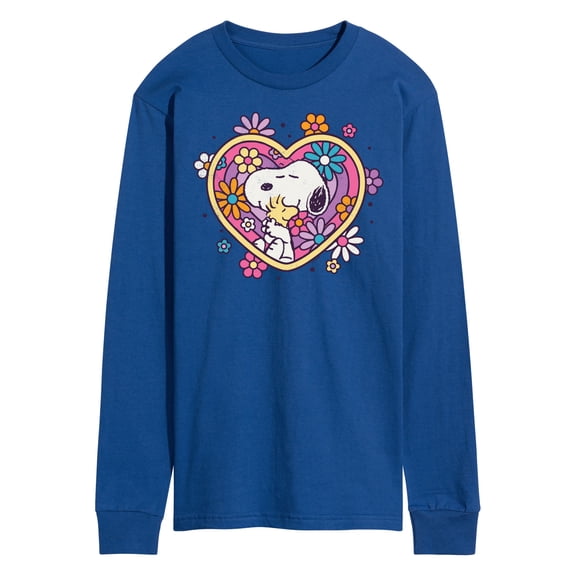 Peanuts - Hug Heart Flower - Men's Long Sleeve T-Shirt