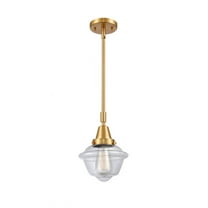 447-1S-SG-G532-Innovations Lighting-Oxford - 1 Light Stem Hung Mini Pendant In Traditional Style-9.13 Inches Tall and 7.5 Inches Wide-Satin Gold