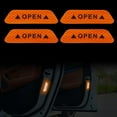 thumbnail image 1 of 4pcs Porte Ouverte Bande Réfléchissante Autocollants Voiture Ouverte Avertissement de Sécurité Anti-Collision Bande Haute Intensité de Visibilité de Nuit Autocollant Réfléchissant pour Voiture SUV Tronc Universel Imperméable à l'Eau (Orange-Rouge), 1 of 5