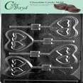 thumbnail image 1 of Cybrtrayd Double Heart Lolly Valentine Chocolate Candy Mold, 1 of 3