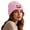 Pink, variant on SYMOID Orange Embroidered Pumpkin O'Lantern Beanie - Cuffed Ribbed Knit Winter Hat for Unisex Hats,Size Free Size