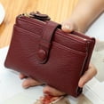 thumbnail image 1 of HLONK Spacious Retro Coin Purse Wallet - Bifold  with Separate Coin Compartment  Secure Flap Button Closure  Chic Minimalist Clutch, 1 of 7