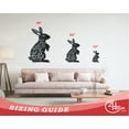 thumbnail image 3 of Metal Folk Flower Bunny Wall Art - 14 Color Options 36, 3 of 5