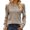 Khaki, variant on Womens Business Casual Tops Basic Summer 2024 Long Sleeve Casual Round Neck Loose Pollover Shirt Tops Biouse