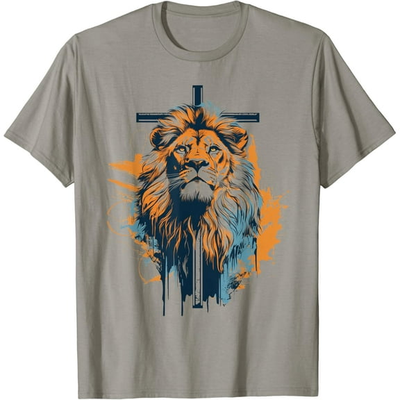 Sam Soft Christian Cross Lion Of Judah Religious Faith Christ Pastor T-Shirt
