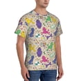 thumbnail image 2 of Bixox Men's Colorful Poodle Dog Printed Short Sleeve Skinny Athletic T-Shirt, 2 of 6