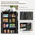 thumbnail image 4 of ACCOHOHO 47" Kitchen Pantry Cabinet, Farmhouse Storage Cabinet with Adjustable Shelves for Kitchen, Dining Room, Bathroom - Black, 4 of 7