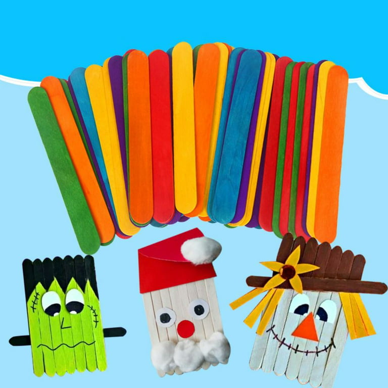 Colorful Wooden Craft Sticks Ice Cream Stick Popsicle Suit - Temu