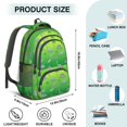 thumbnail image 5 of Green Cartoon Dinosaurs Pattern Cute School Backpack Bag with Padded Back and Adjustable Shoulder Straps 16.9 X 12.6 X 5.9 Inches, 5 of 5