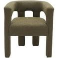 thumbnail image 3 of Meridian Furniture Athena Olive Green Boucle Fabric Accent/Dining Chair, 3 of 8