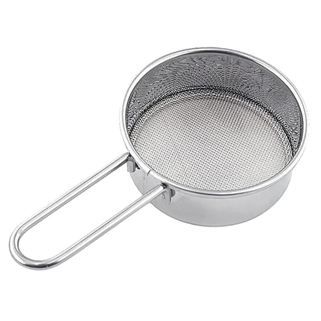 Mini Flour Sieve /Flour Colander /Portable with Long Handle Small Strainer Flour
