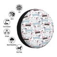 thumbnail image 3 of Bingfone Dachshund Dog Puppy Spare Tire Cover Weatherproof Universal Wheel Protectors for RV Camper Travel Trailer SUV Truck-17 inch, 3 of 8