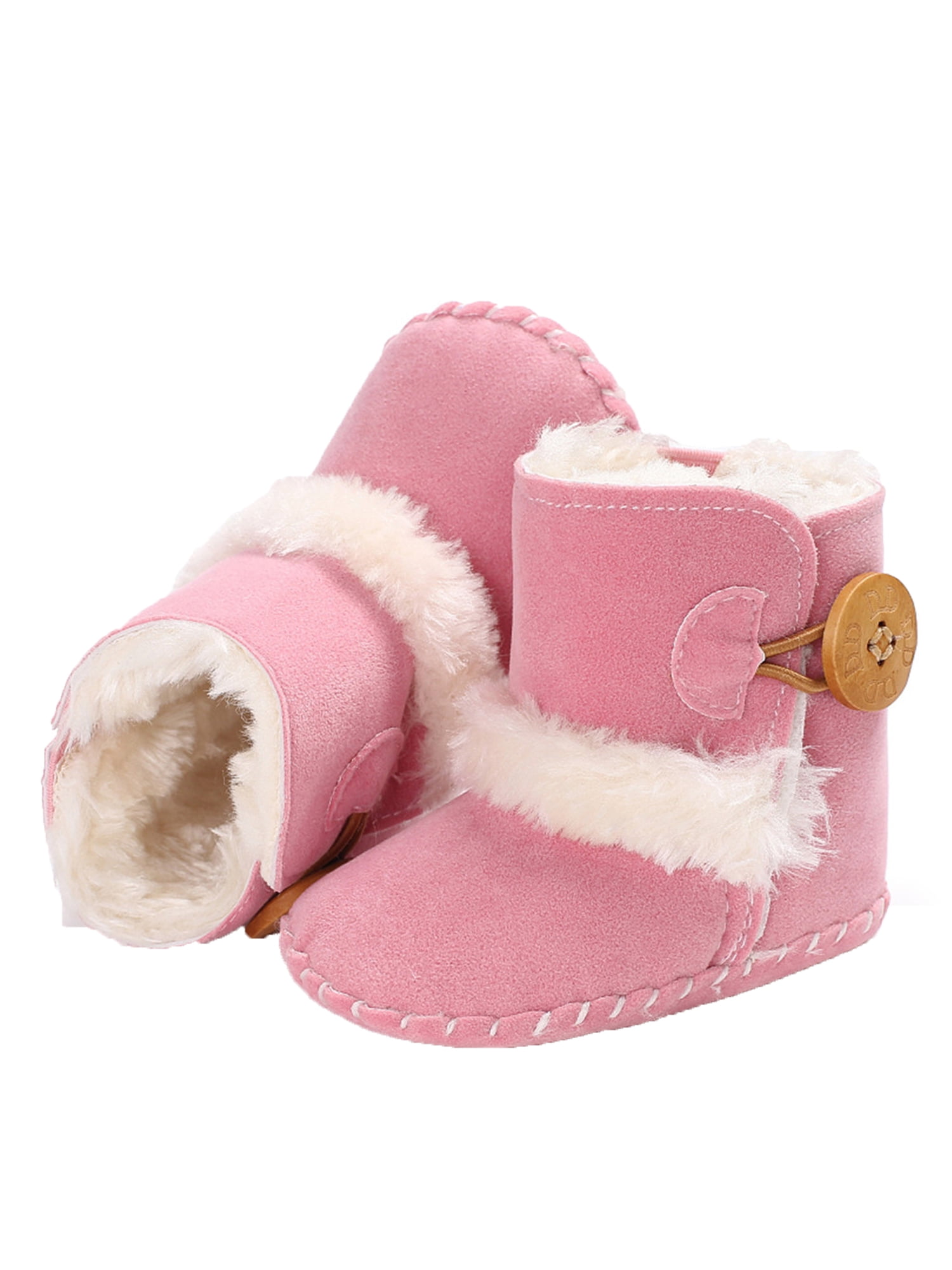 Springcmy Baby Girl Boy Snow Boots Winter Half Boots Bottom Shoes