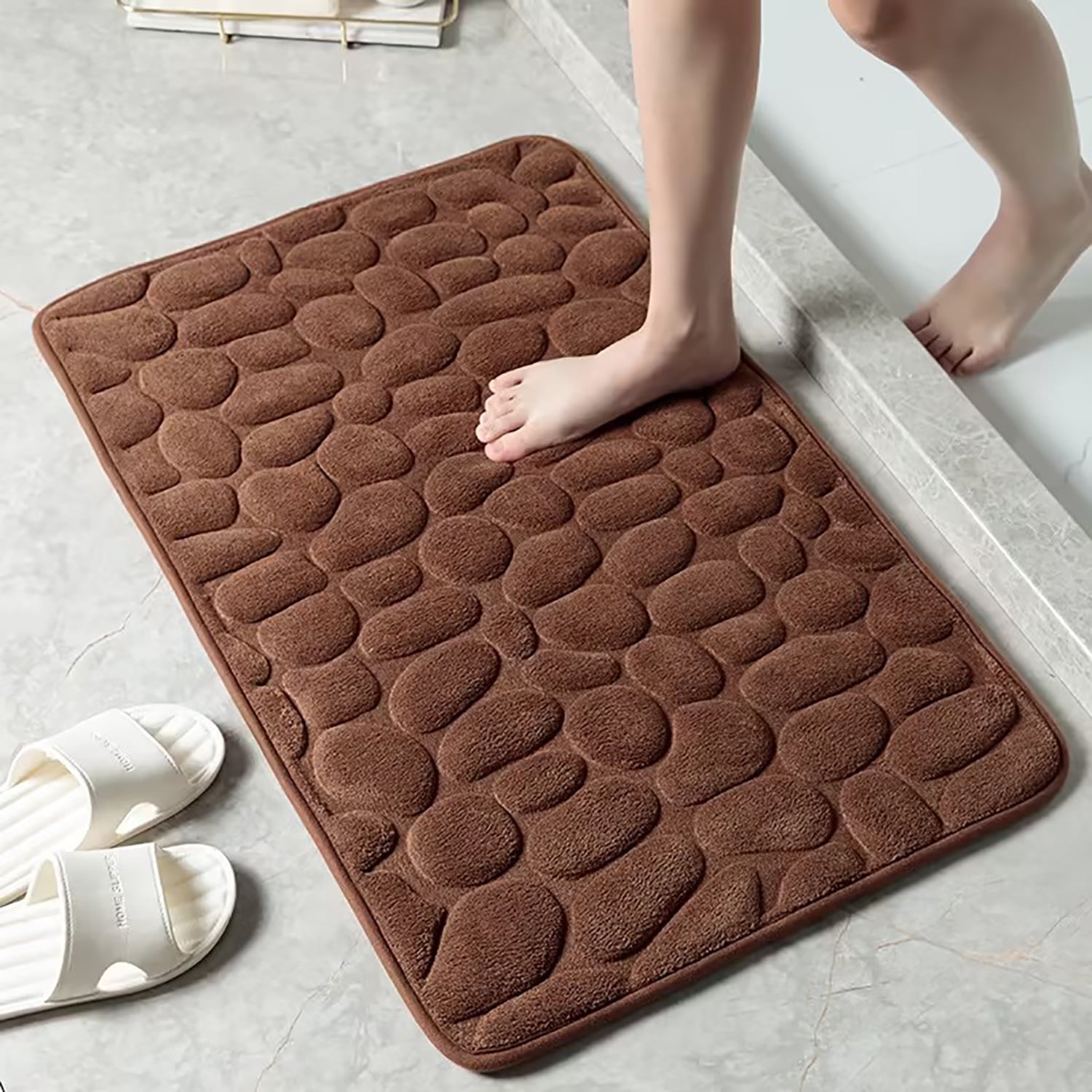 Anti Slips Bath Mat, Soft Absorbent Bathroom Rug, 16"x24