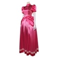thumbnail image 5 of Disfraz de melocotón para mujer y niña, disfraz de princesa rosa, mono, guantes, traje de fiesta de carnaval y Halloween, devolución gratuita, 5 of 5