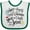 White and Green, variant on Inktastic Dance Like Frosty, Shine Like Rudolph, Give Like Santa Boys or Girls Baby Bib