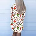 thumbnail image 5 of Lilgiuy Women's Christmas Printed Coat Long Sleeve Cardigan With Pocket Loose Casual Blouse Tops White，6（M） Winter Clothes for 2022, 5 of 5