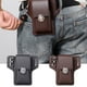 thumbnail image 1 of Bolso de cuero para la cintura para hombres - Bolsa para herramientas con pasador para cinturón y porta-identificación - Bolsa de almacenamiento para cinturón de obras de construcción, 1 of 6