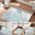 thumbnail image 5 of 2x3 Ft Entryway Area Rug, Coastal Kitchen Rug Runner Washable Floor Mat, Blue Starfish Teal Green Conch Ocean Coral Non Slip Indoor Door Mat Throw Carpet for Bathroom Living Room Bedroom, 5 of 8