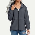 thumbnail image 6 of GUACER Womens Lightweight Hooded Windbreaker Jacket, Waterproof Zip-Up Rain Coat with Pockets for Travel & Hiking, 6 of 8