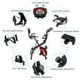 thumbnail image 3 of Upright Exercise Bike with Adjustable Arm Resistance Bands, Recumbent Stationary Bike Exercise Equipment with Anti-Slip Pedal and Soft Shoe Strap, 8 Resistance Levels, 260lbs, Red, S13545, 3 of 9