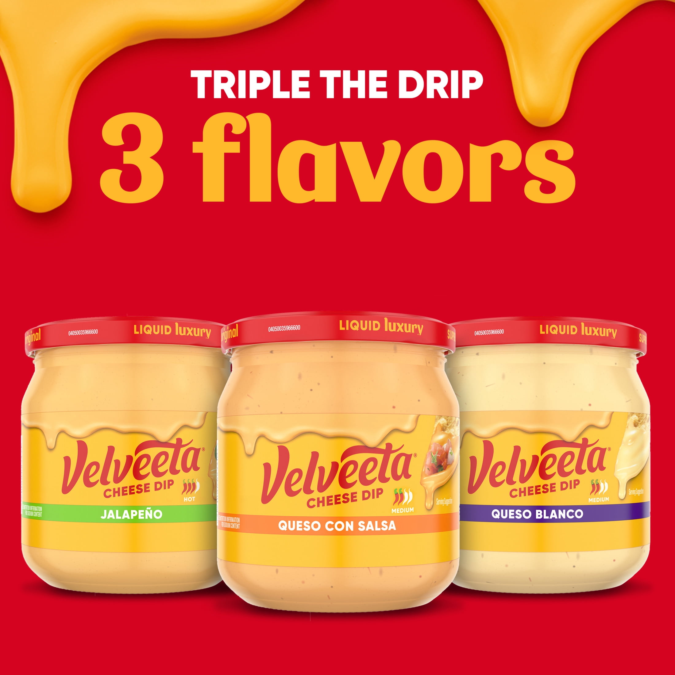 Velveeta Queso con Salsa Cheese Dip, 15 oz Jar