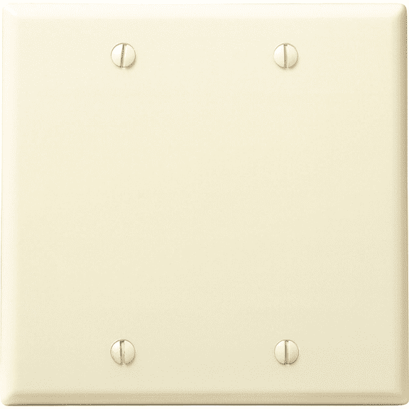 Leviton 86025 2-Gang Wallplate in Ivory — UL Listed for US Residential Electrical Code Compliance, Drop-in NEC-Standard Wiring