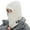 White, variant on Unisex Winter Ski Hat, Motorcycle Protector Scarf, Winter Thickened Warm Face Neck Zipper Hat,Size:One Size