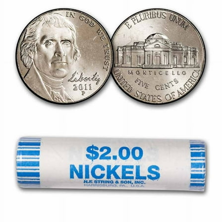 2011-P Jefferson Nickel 40-Coin Roll BU