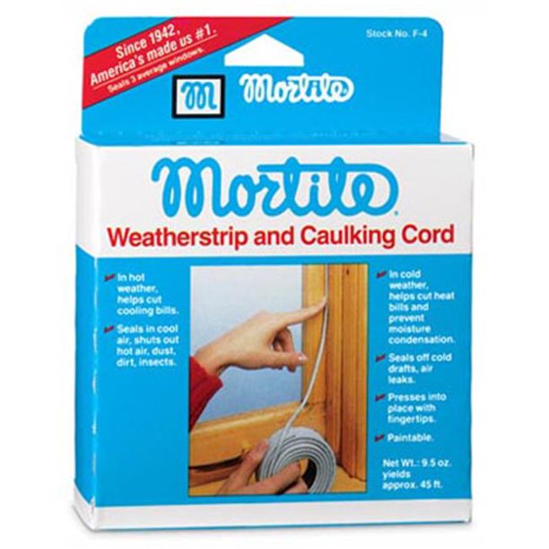 Thermwell F4 45 ft. Mortite Caulking Cord Weather Strip, Gray Walmart