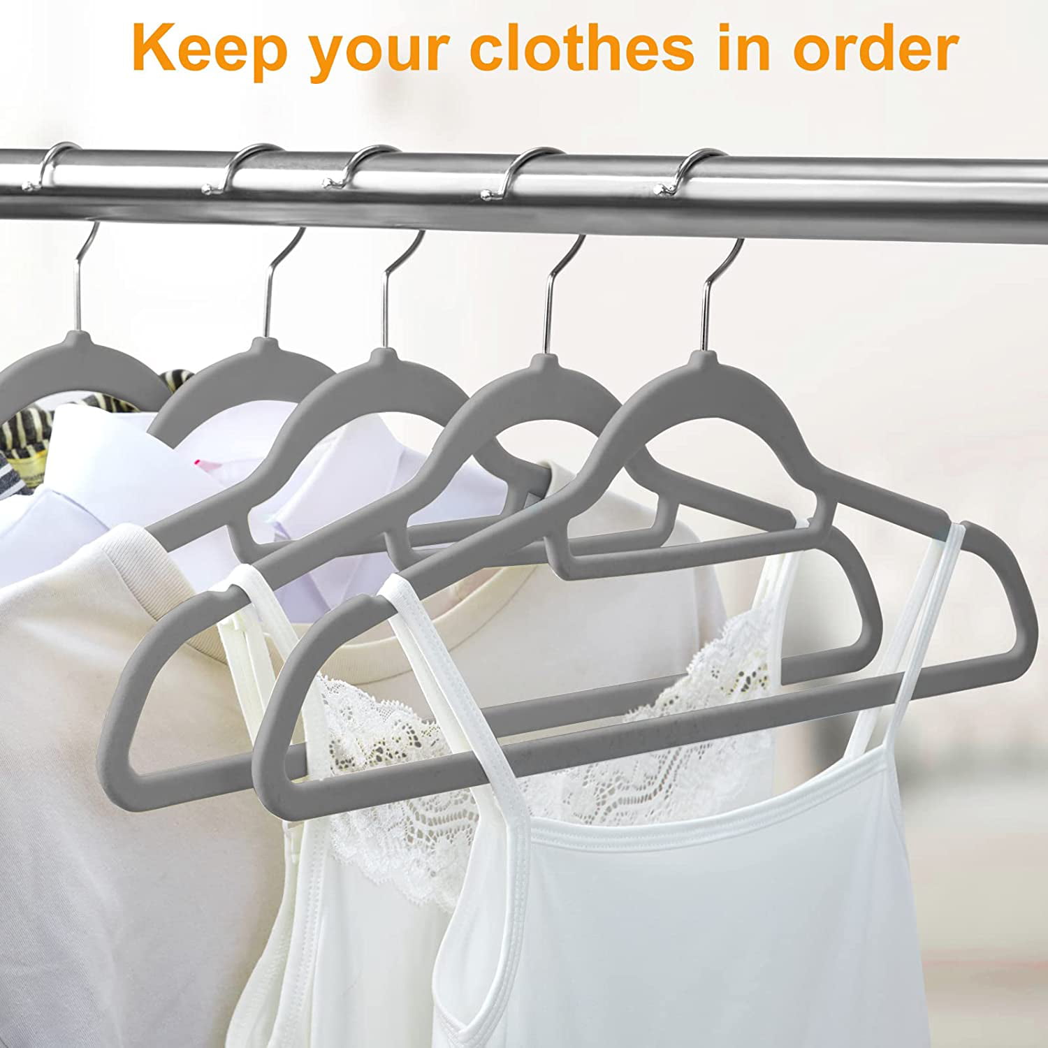 Chrome Suede Dress Hanger Flocked, Jacket Hanger - PRODUCTS