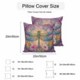 thumbnail image 2 of Purple Dragonfly Outdoor Pillow Covers 24x24 Inch Throw Pillow Covers Set of 2 Waterproof Decorative Pillow Cases Colorful Flowers Watercolor Chic Floral Plant Cushion Covers for Patio Furniture, 2 of 8