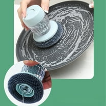Nsxcdh Palm Dish Brush Soap Dispensing Scrubber Ergonomic Non-Slip Kitchen Cleaning Tool for Sink,Pots,and Pans