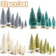 thumbnail image 2 of Cheers.US 32Pcs Mini Sisal Snow Frost Christmas Trees Bottle Brush Trees Plastic Winter Snow Ornaments Tabletop Trees for Xmas Party Home Party Diorama Models, 2 of 7