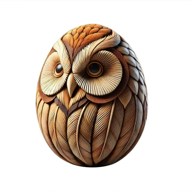 Exquisite Hand Carved Animal Easter Egg Resin Art Piece for Desktop Display and Holiday Tabletop