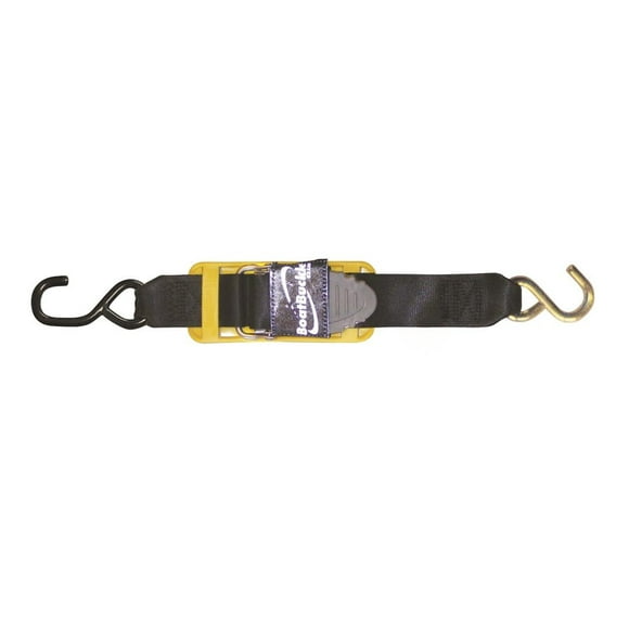 IMMI BoatBuckle Tie Down Strap F17632 Pro Series; Boat Transom; 4 Foot Length x 2 Inch Width; With Cam Buckle; 400 Pound Load Capacity; 1200 Pound Break Strength; Black; Polypropylene Webbing; Single