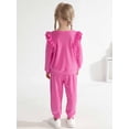 thumbnail image 3 of Girls Fall Clothes Sets Kids Casual Long Sleeve Tops + Pants Sweatsuit 2Pcs Tracksuit Outfits, Size 2-10 Years Old, 3 of 8