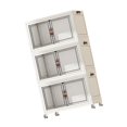 thumbnail image 3 of Abbracc Foldable Storage Cabinet Fashion Portable for Farmhouse Drawing Room Kitchen White 3 Layers 45 cm, 3 of 9