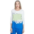 thumbnail image 3 of Alfred Dunner Womens Tropical Colorblock Floral Top, 3 of 4
